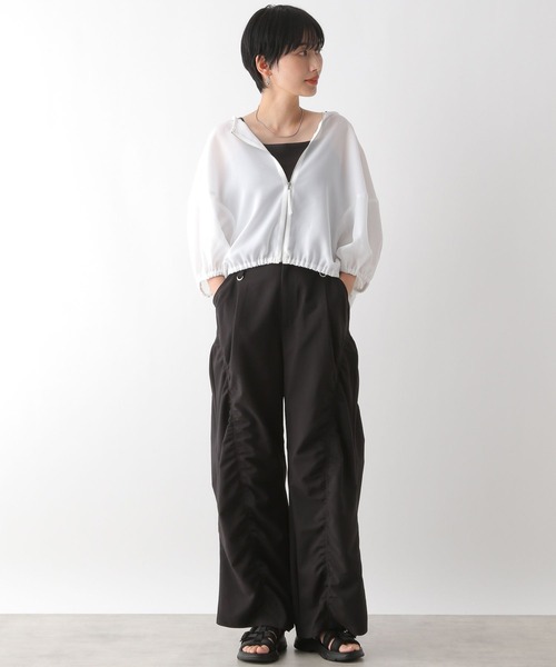 LEPSIM(レプシィム)の「ZIPコンパクトブラウス 116421(シャツ/ブラウス・レディース・ライム/ブラック/オフホワイト・FREE)」の7枚目の写真