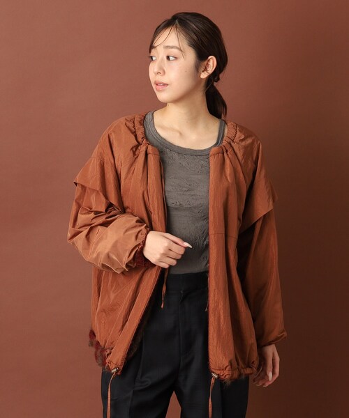 muller of yoshiokubo(ミュラーオブヨシオクボ)の「muller of yoshiokubo(ミュラーオブヨシオクボ)LATTICE MOHAIR BLOUSON ニット(ニット/セーター・レディース・ブラウン系・00)」の5枚目の写真