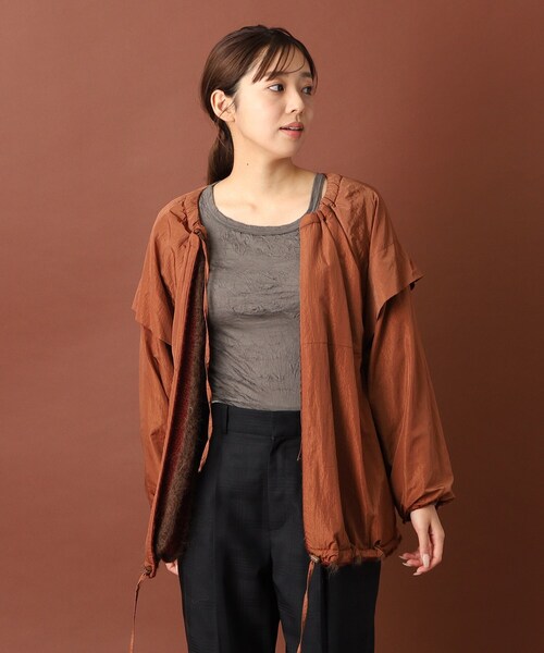 muller of yoshiokubo(ミュラーオブヨシオクボ)の「muller of yoshiokubo(ミュラーオブヨシオクボ)LATTICE MOHAIR BLOUSON ニット(ニット/セーター・レディース・ブラウン系・00)」の6枚目の写真