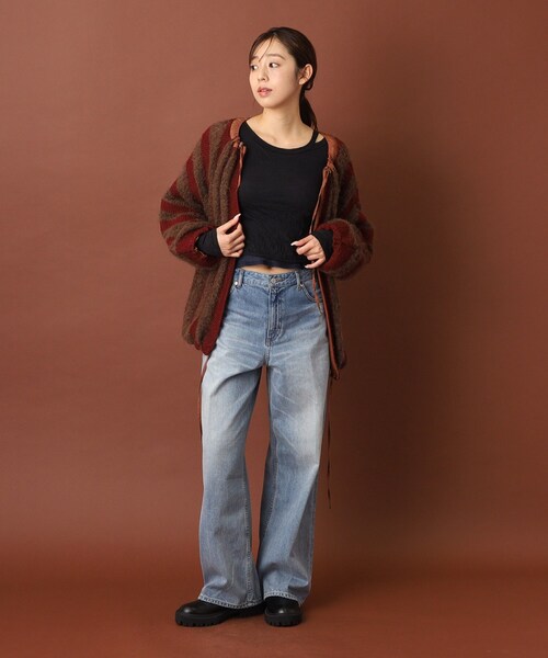 muller of yoshiokubo(ミュラーオブヨシオクボ)の「muller of yoshiokubo(ミュラーオブヨシオクボ)LATTICE MOHAIR BLOUSON ニット(ニット/セーター・レディース・ブラウン系・00)」の9枚目の写真