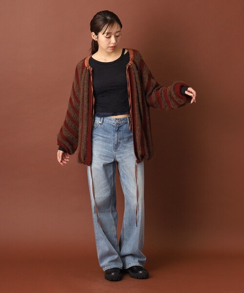 muller of yoshiokubo(ミュラーオブヨシオクボ)の「muller of yoshiokubo(ミュラーオブヨシオクボ)LATTICE MOHAIR BLOUSON ニット(ニット/セーター・レディース・ブラウン系・00)」の10枚目の写真