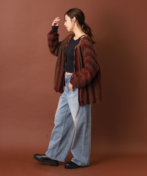 muller of yoshiokubo(ミュラーオブヨシオクボ)の「muller of yoshiokubo(ミュラーオブヨシオクボ)LATTICE MOHAIR BLOUSON ニット(ニット/セーター・レディース・ブラウン系・00)」の11枚目の写真