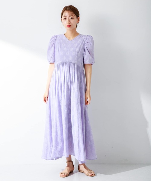 URBAN RESEARCH Sonny Label（アーバンリサーチサニーレーベル）の「コットンプリントフラワーワンピース（ワンピース・レディース・ブラック/ブルー/ラベンダー・FREE）」の8枚目の写真