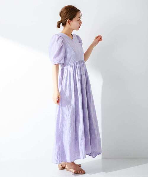 URBAN RESEARCH Sonny Label（アーバンリサーチサニーレーベル）の「コットンプリントフラワーワンピース（ワンピース・レディース・ブラック/ブルー/ラベンダー・FREE）」の10枚目の写真