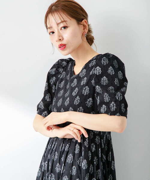 URBAN RESEARCH Sonny Label（アーバンリサーチサニーレーベル）の「コットンプリントフラワーワンピース（ワンピース・レディース・ブラック/ブルー/ラベンダー・FREE）」の12枚目の写真