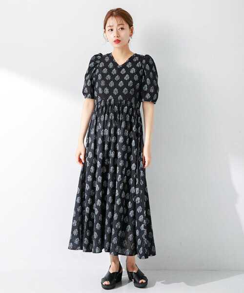 URBAN RESEARCH Sonny Label（アーバンリサーチサニーレーベル）の「コットンプリントフラワーワンピース（ワンピース・レディース・ブラック/ブルー/ラベンダー・FREE）」の16枚目の写真