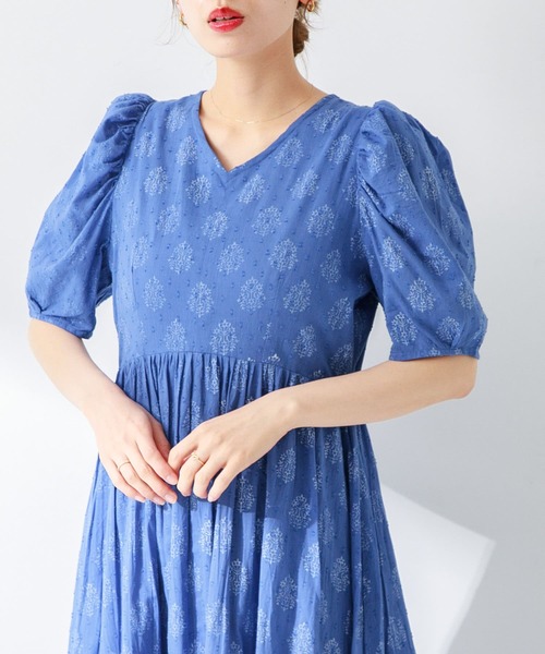 URBAN RESEARCH Sonny Label（アーバンリサーチサニーレーベル）の「コットンプリントフラワーワンピース（ワンピース・レディース・ブラック/ブルー/ラベンダー・FREE）」の20枚目の写真