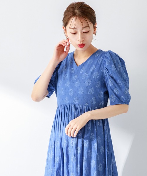 URBAN RESEARCH Sonny Label（アーバンリサーチサニーレーベル）の「コットンプリントフラワーワンピース（ワンピース・レディース・ブラック/ブルー/ラベンダー・FREE）」の21枚目の写真