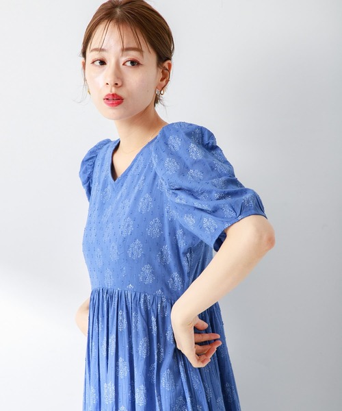 URBAN RESEARCH Sonny Label（アーバンリサーチサニーレーベル）の「コットンプリントフラワーワンピース（ワンピース・レディース・ブラック/ブルー/ラベンダー・FREE）」の22枚目の写真