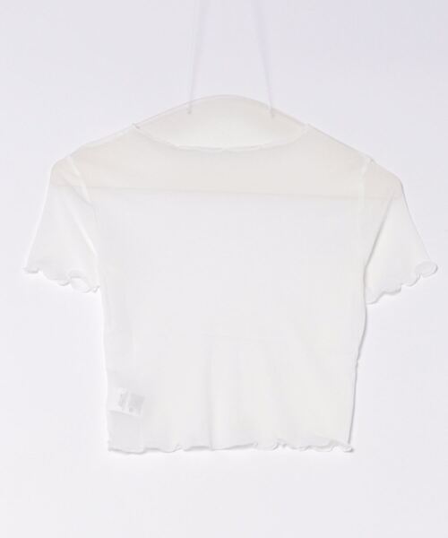 almo（アルモ）の「メロウシースルートップス/半袖(se)（Tシャツ/カットソー・レディース・ピンク/グリーン/ホワイト/ブラック・FREE）」の5枚目の写真