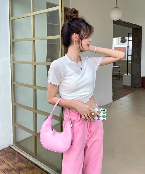 セール】メロウシースルートップス/半袖(se)（Tシャツ/カットソー