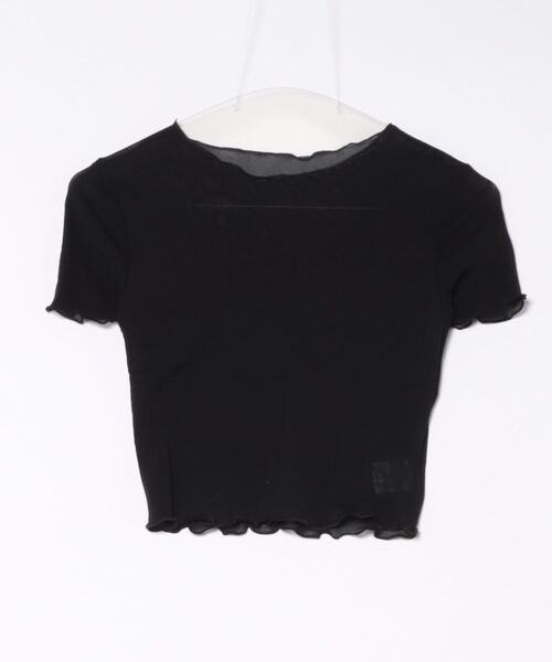 almo（アルモ）の「メロウシースルートップス/半袖(se)（Tシャツ/カットソー・レディース・ピンク/グリーン/ホワイト/ブラック・FREE）」の9枚目の写真