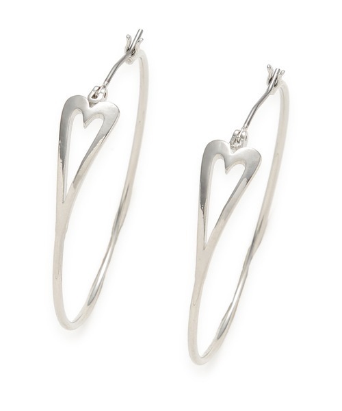 LILY BROWN(リリーブラウン)の「ハートフープピアス(ピアス(両耳用)・レディース・シルバー/ゴールド・FREE)」の6枚目の写真