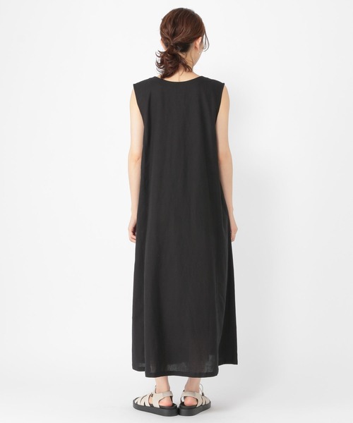 セール】3WAYノースリーブコットンリネンワンピース[プラスサイズあり