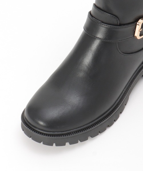 ikka(イッカ)の「エンジニアブーツ(ブーツ・レディース・ブラック/オートミール・M/L)」の7枚目の写真