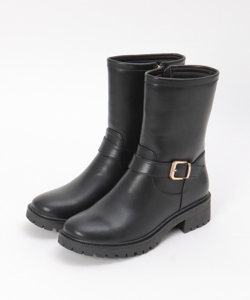 ikka(イッカ)の「エンジニアブーツ(ブーツ・レディース・ブラック/オートミール・M/L)」の3枚目の写真