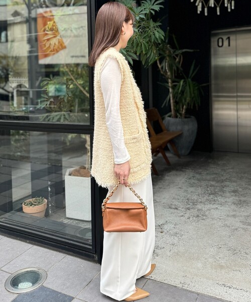 NOLLEY’S（ノーリーズ）の「ツイードフリンジベスト（ベスト・レディース・ネイビー/ベージュ・38）」の5枚目の写真