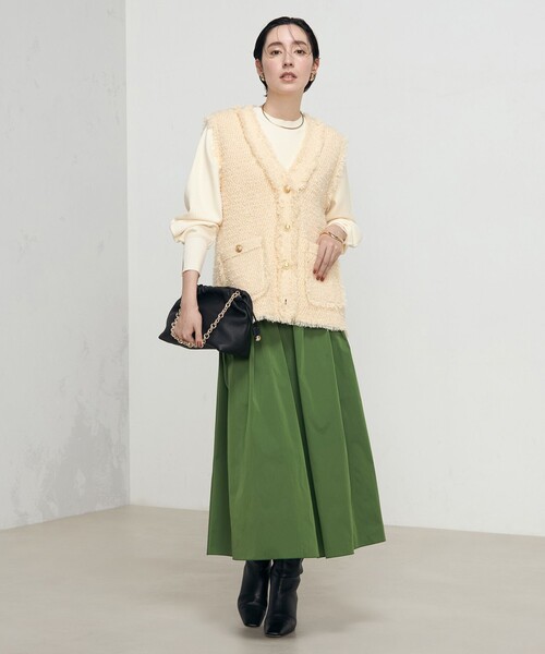 NOLLEY’S（ノーリーズ）の「ツイードフリンジベスト（ベスト・レディース・ネイビー/ベージュ・38）」の9枚目の写真