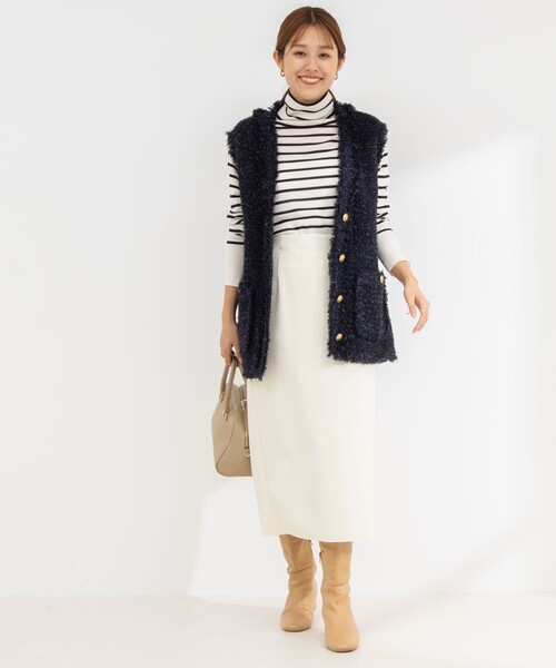 NOLLEY’S（ノーリーズ）の「ツイードフリンジベスト（ベスト・レディース・ネイビー/ベージュ・38）」の17枚目の写真