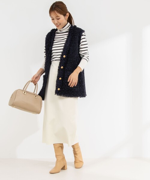NOLLEY’S（ノーリーズ）の「ツイードフリンジベスト（ベスト・レディース・ネイビー/ベージュ・38）」の18枚目の写真