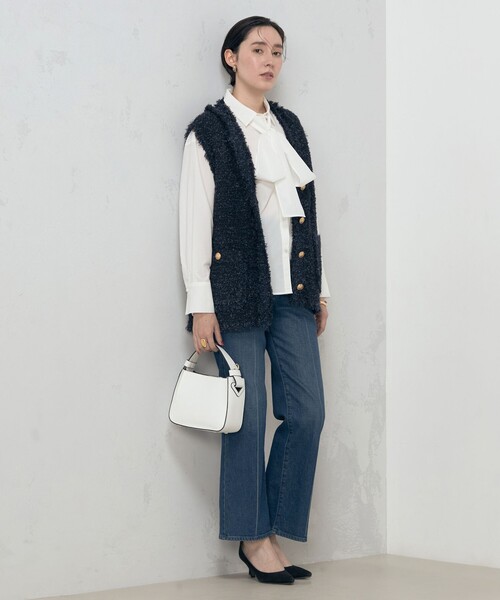 NOLLEY’S（ノーリーズ）の「ツイードフリンジベスト（ベスト・レディース・ネイビー/ベージュ・38）」の19枚目の写真