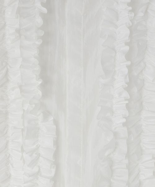 LOWRYS FARM（ローリーズファーム）の「ナイロンフリルシャツワンピースＬＳ　 145391（シャツワンピース・キッズ・ブラック/ホワイト・FREE）」の11枚目の写真