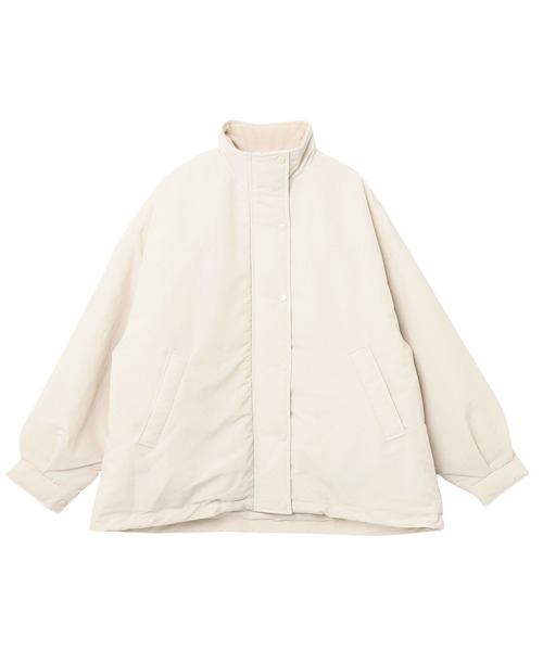 andme(アンドミー)の「スタンドカラーボリューム中綿ダウンジャケット(ブルゾン・レディース・ベージュ/ブラック/アイボリー・S/M)」の6枚目の写真