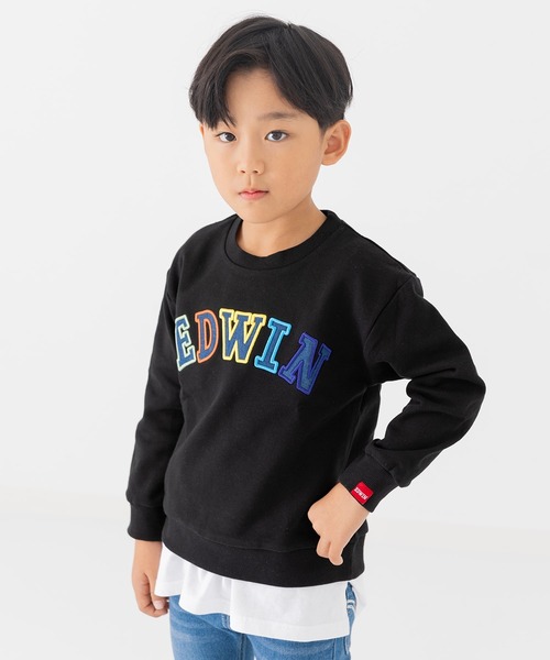 EDWIN(エドウィン)の「EDWIN / エドウィン 裏毛ロゴ トレーナー(スウェット・キッズ・B/C/D/E/F/A・100cm/110cm/120cm/130cm)」の4枚目の写真