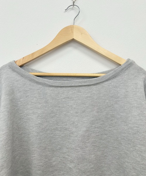 Futier land（フューティアランド）の「色んな着こなしが楽しめるワクワク感！スウェットライクショート丈トップス / 3way（ニット/セーター・レディース・ピンク/ブラック/杢グレー/ライトピンク/アイボリー・LARGE/MEDIUM）」の20枚目の写真