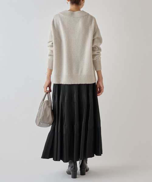 Vネックラメプルオーバー（ニット/セーター）｜BEARDSLEY