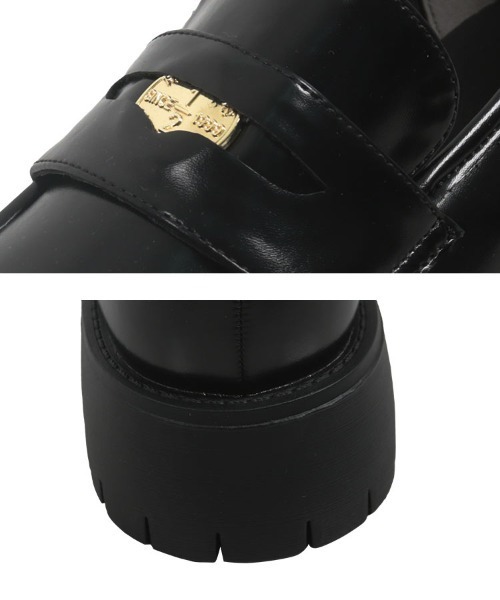 KOBE LETTUCE（コウベレタス）の「コインローファー（ローファー・レディース・ブラック/ブラック×ホワイト/ブラウン・L/LL/M/S）」の4枚目の写真