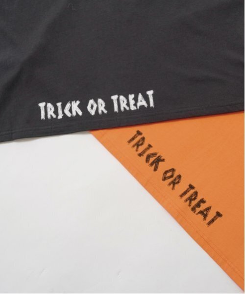 b・ROOM（ビールーム）の「【ハロウィン】カボチャ＆ねこアソート変形Tシャツ（Tシャツ/カットソー・キッズ・ブラック/オレンジ・M/L）」の7枚目の写真