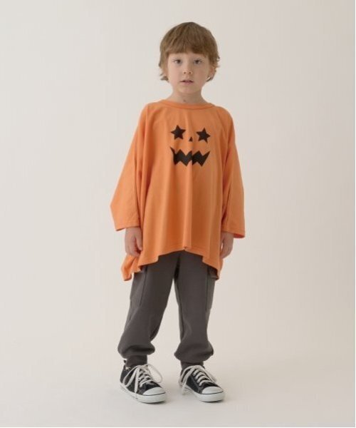 b・ROOM（ビールーム）の「【ハロウィン】カボチャ＆ねこアソート変形Tシャツ（Tシャツ/カットソー・キッズ・ブラック/オレンジ・M/L）」の8枚目の写真