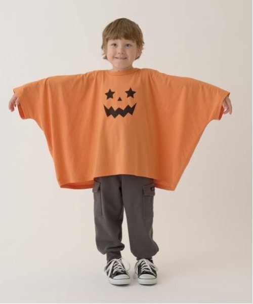 b・ROOM（ビールーム）の「【ハロウィン】カボチャ＆ねこアソート変形Tシャツ（Tシャツ/カットソー・キッズ・ブラック/オレンジ・M/L）」の9枚目の写真