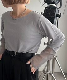 袖切り替えスラブシアートップス【ZOZOTOWN限定アイテム】