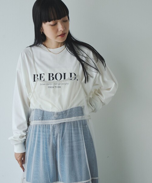 coen(コーエン)の「【WELLTECT】天竺ロゴプリントロングスリーブTシャツ(Tシャツ/カットソー・レディース・ダークグレー/オフホワイト/ブラック・L/M)」の1枚目の写真