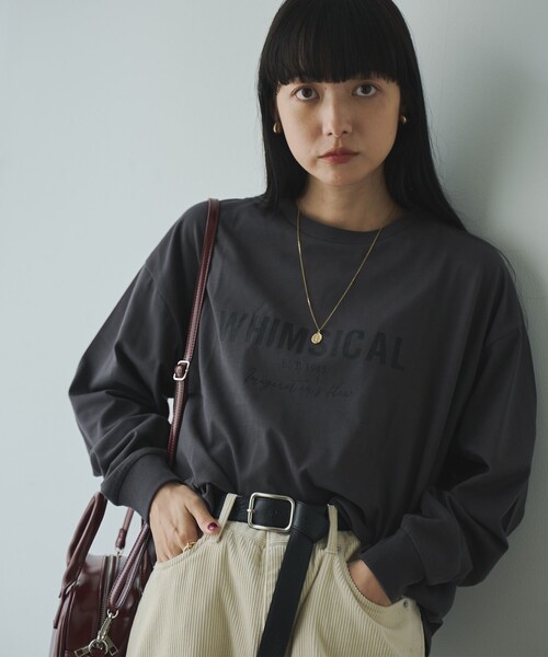 coen(コーエン)の「【WELLTECT】天竺ロゴプリントロングスリーブTシャツ(Tシャツ/カットソー・レディース・ダークグレー/オフホワイト/ブラック・L/M)」の14枚目の写真