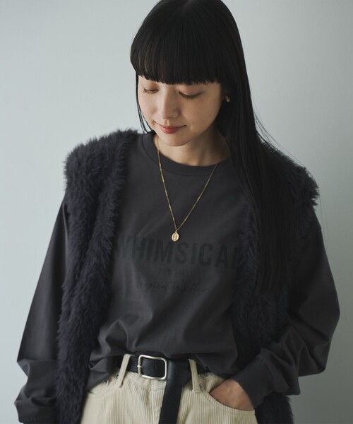 coen(コーエン)の「【WELLTECT】天竺ロゴプリントロングスリーブTシャツ(Tシャツ/カットソー・レディース・ダークグレー/オフホワイト/ブラック・L/M)」の21枚目の写真