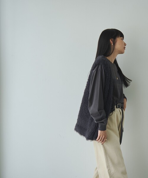 coen(コーエン)の「【WELLTECT】天竺ロゴプリントロングスリーブTシャツ(Tシャツ/カットソー・レディース・ダークグレー/オフホワイト/ブラック・L/M)」の22枚目の写真