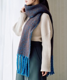 estaa | 【WEB限定】12色展開 洗える フリンジ ボリュームマフラー(マフラー)