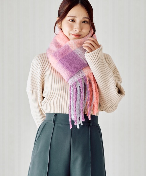 セール】【WEB限定】ボリュームふわふわマフラー（マフラー