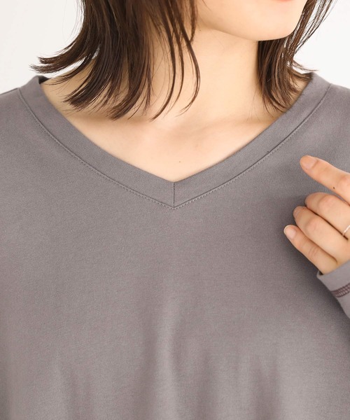 n'OrLABEL(ノアールレーベル)の「変形ドレープチュニックカットソー(Tシャツ/カットソー・レディース・ブラック/ブラウン/グレー・FREE)」の20枚目の写真