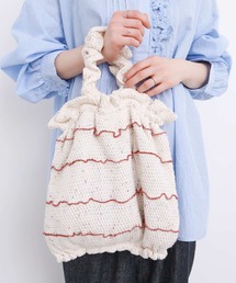 l'atelier du savon | カラフルネップ もふもふバッグ(ハンドバッグ)