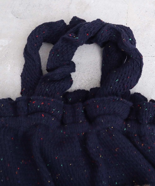 l'atelier du savon（アトリエドサボン）の「カラフルネップ もふもふバッグ（ハンドバッグ・レディース・オフホワイト/ネイビー・FREE）」の5枚目の写真