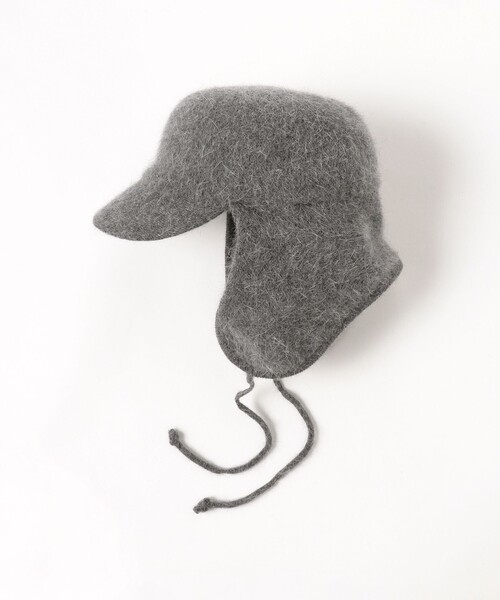 Ray BEAMS（レイビームス）の「アンゴラ混 フライト キャップ（キャップ・レディース・チャコールグレー/ブラック・ONE SIZE）」の11枚目の写真
