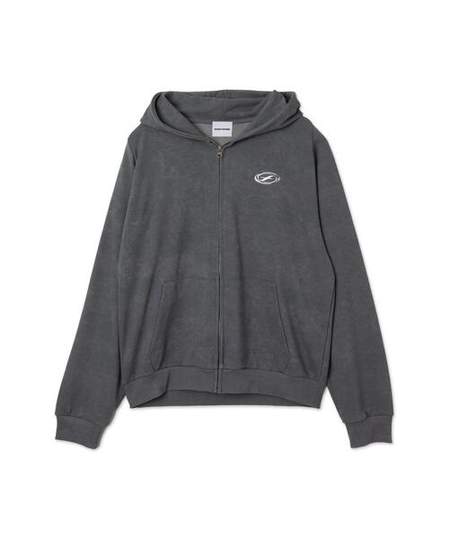 SHORT ROUND（ショートラウンド）の「SHORT ROUND/メタルワンポイントZIPパーカー（パーカー・メンズ・スミクロ/グレー・LARGE/MEDIUM）」の22枚目の写真