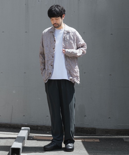 ATTACHMENT（アタッチメント）の「CU/RY フィブリルタフタ イージートラウザーズ / CU/RY FIBRIL TAFFETA EASY TROUSERS（スラックス・メンズ・ブラック/ダークグレー・1/2/3）」の8枚目の写真