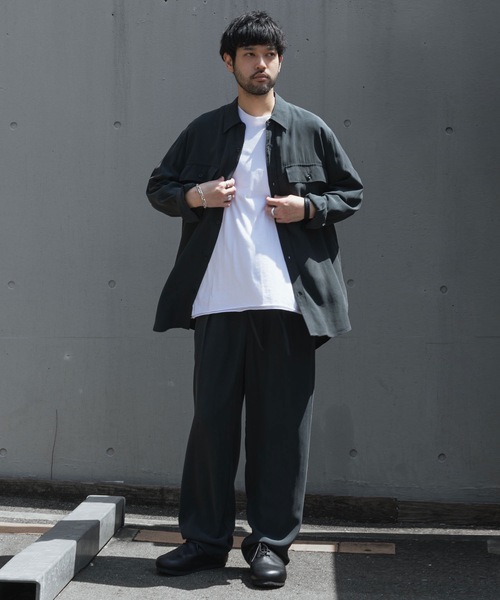 ATTACHMENT（アタッチメント）の「CU/RY フィブリルタフタ イージートラウザーズ / CU/RY FIBRIL TAFFETA EASY TROUSERS（スラックス・メンズ・ブラック/ダークグレー・1/2/3）」の7枚目の写真