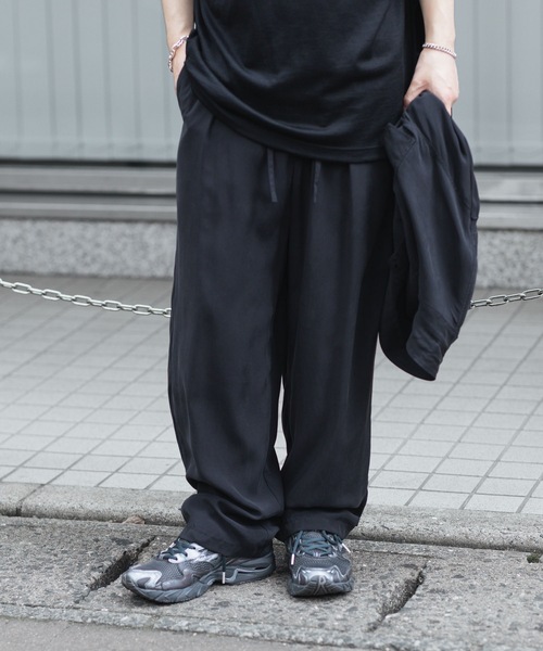 ATTACHMENT（アタッチメント）の「CU/RY フィブリルタフタ イージートラウザーズ / CU/RY FIBRIL TAFFETA EASY TROUSERS（スラックス・メンズ・ブラック/ダークグレー・1/2/3）」の13枚目の写真