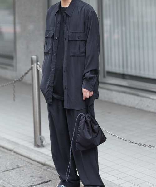 ATTACHMENT（アタッチメント）の「CU/RY フィブリルタフタ イージートラウザーズ / CU/RY FIBRIL TAFFETA EASY TROUSERS（スラックス・メンズ・ブラック/ダークグレー・1/2/3）」の15枚目の写真